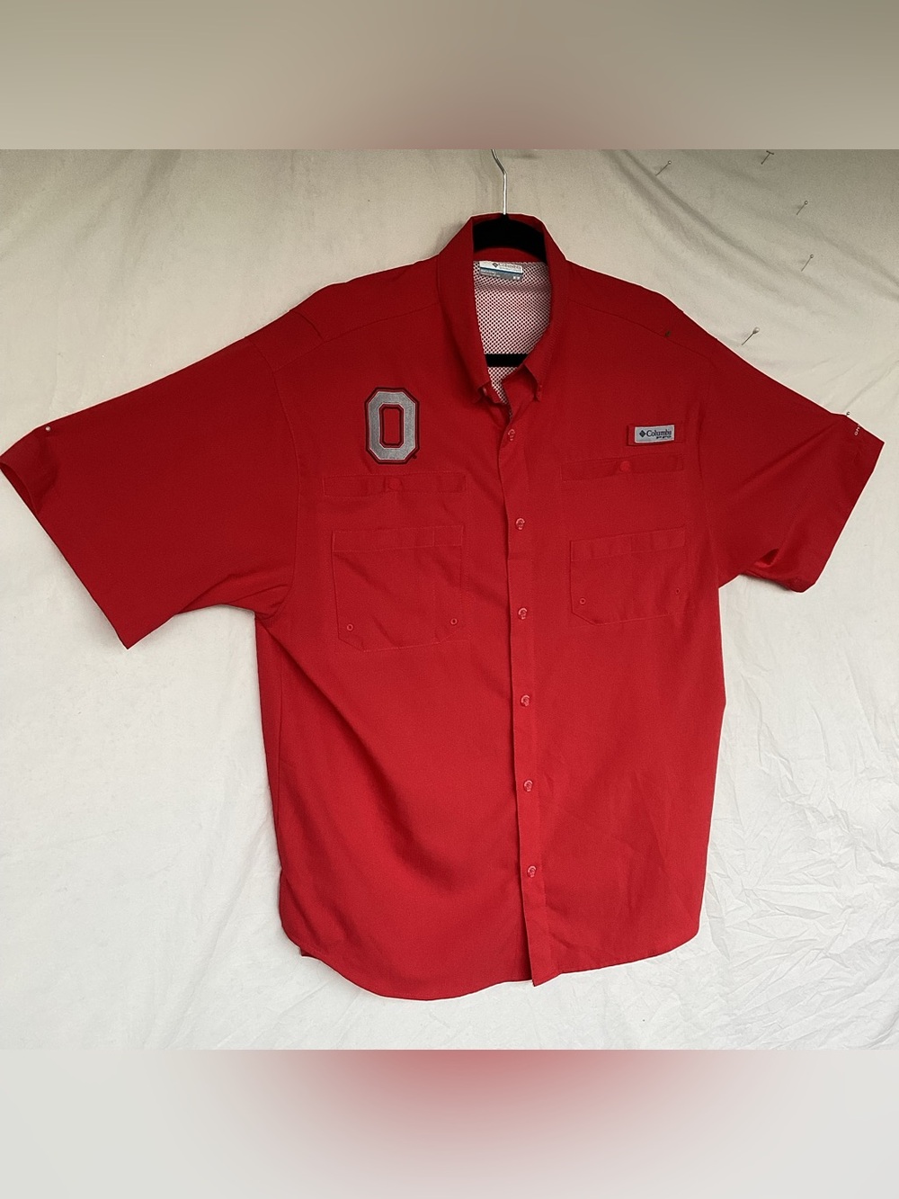 Columbia PFG x Ohio State buckeyes short sleeve button down shirt